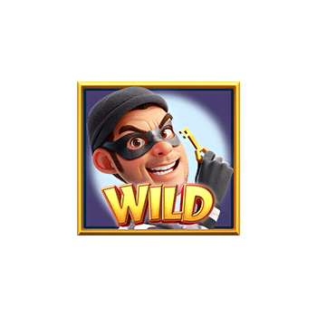 - สัญลักษณ์ ไวด์ ของสล็อต Wild Heist Cashout