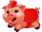 - สัญลักษณ์ ลูกหมูสีแดง ของสล็อต Fortune Pig