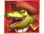 สัญลักษณ์จระเข้ ของเกม Wild Buccaneers Megaways